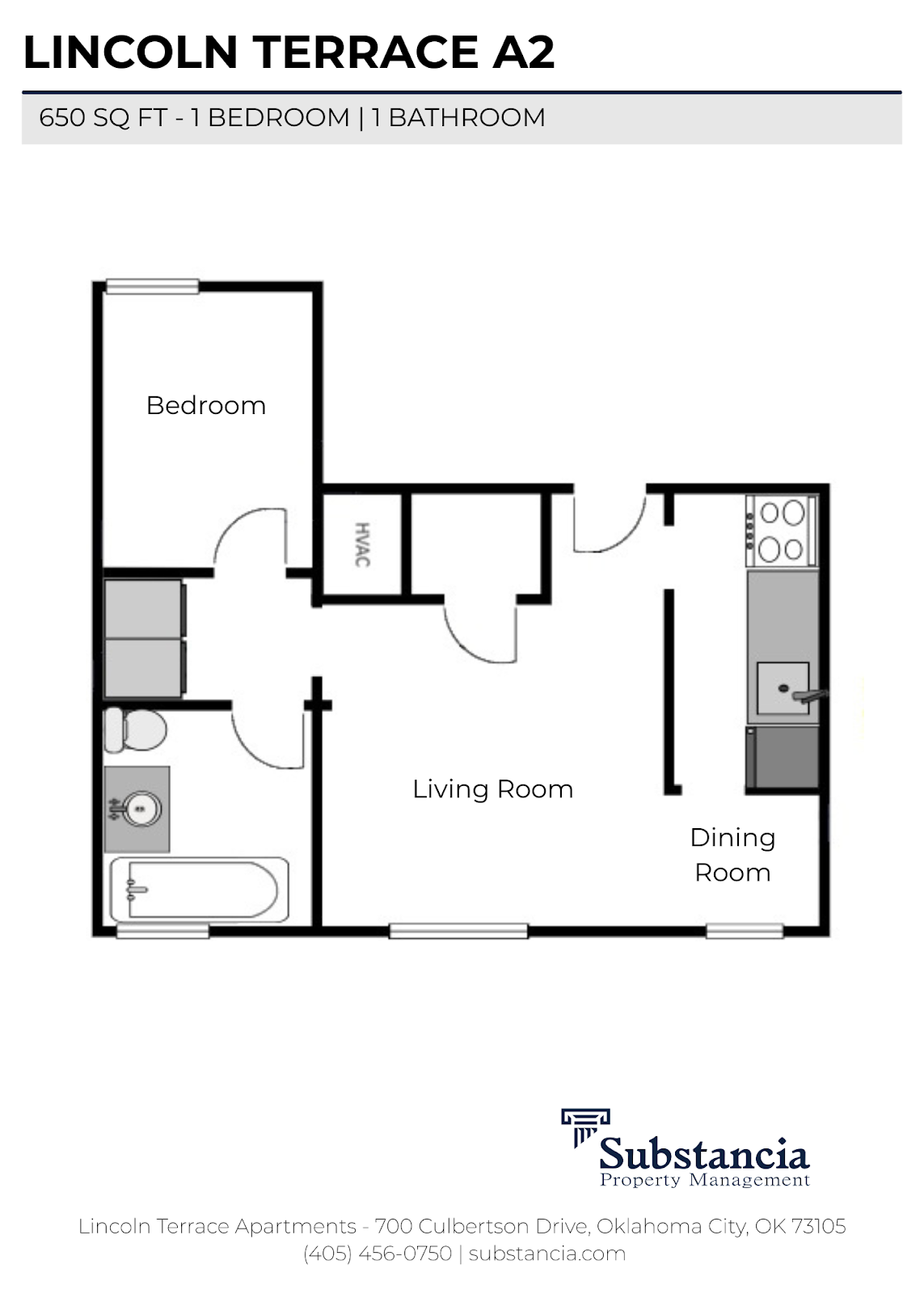 One Bedroom Floorplan A