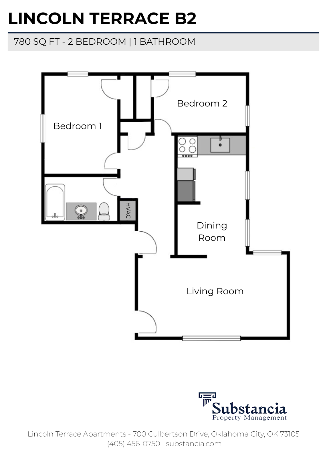 2-Bedroom Floorplan B