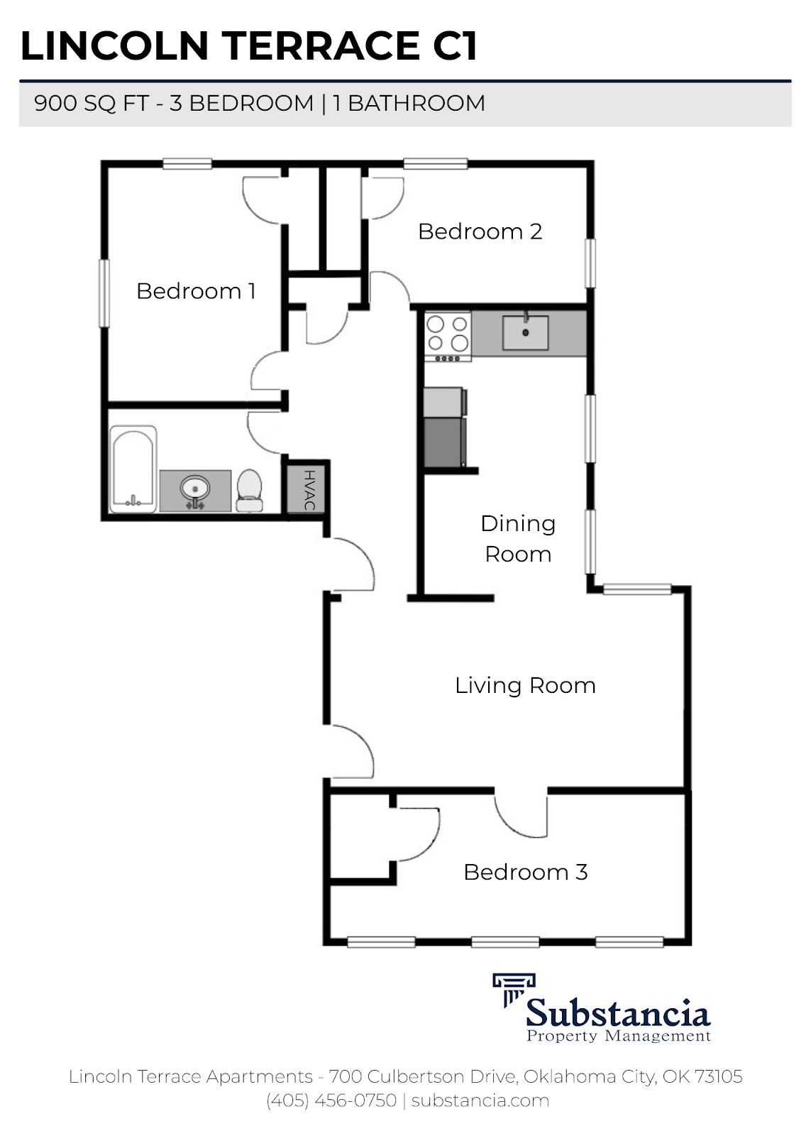 3-Bedroom Floorplan A