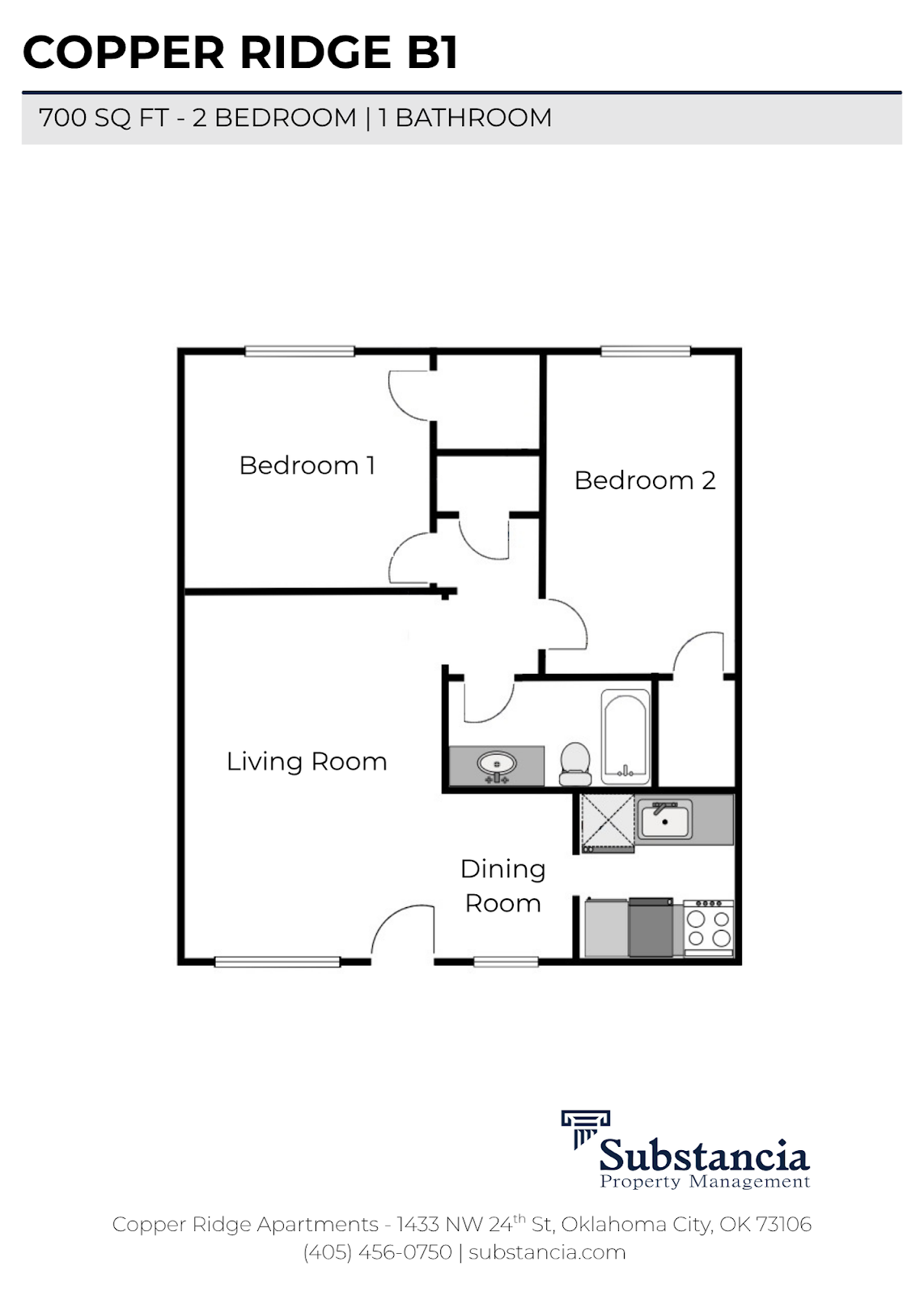 Two Bedroom Floorplan A